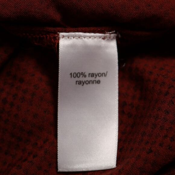 Maurices Rust Peplum Long Sleeve Blouse Square Neck Ruffle Hem Boho Top Size M - Picture 8 of 12